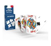 Cartamundi Jeu 54 cartes – Fabriqué en France – Poker/Président/Palmito/8 Américain – unité couleur aléatoire