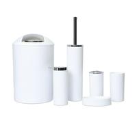 Jeu de 6 accessoires de salle de bain Dont distributeur de savon, brosse de WC et porte-brosse Rosa Design 2