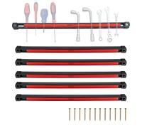 Jeu de 6 barres aimantées 45cm - bande magnétique accroche mural outils - rangement outillage garage atelier - aimant puissant