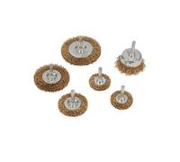Jeu de 6 brosses et roues à fils dacier Silverline