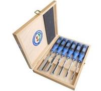 KIRSCHEN Kirschen Jeu de burins plus ferme avec manche bimatière dans boîte en bois 6-10-12-12-16-16-20-26 mm Quantité:1