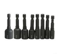 Jeu de 6 clés à douille, adaptateur de douille de robinet en alliage d'acier avec tige hexagonale de 6,35 mm, pour bricolage, réparation automobile et utilisation en atelier