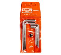 Jeu de 6 clés mâles 6 pans 2 à 6 mm finition nickelée 1998M/6T Bahco