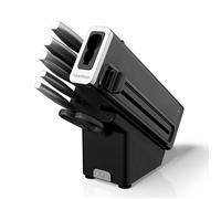 Bloc-Couteaux - Foodi - Staysharp K32006Euuk - Avec Affûteur - Ensemble De Couteaux - 6 Pieces Aiguisées - Bois Foncé