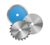 Einhell Jeu de lames de scie circulaire 4502128 85x10x1,6mm - 6 pièces (2x diamant, 2x HSS, 2x HW)