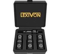 Jeu de 6 douilles à choc, Clé à Choc 1/2" pour jantes en aluminium 17/19/21mm, 3/4", 13/16", 7/8" et 7.5mm barre d'extension, Couvre les auto écrous de roue en IN et CM les plus couramment utilisés