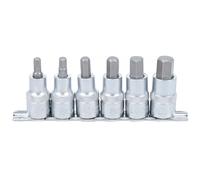 JEU DE 6 DOUILLES A EMBOUTS 6 PANS MALES de 6 à 14 mm POUR CLIQUET 1/2