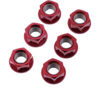 Jeu de 6 écrous couronnes JMP M10x1,25 mm en aluminium, couleur rouge racing