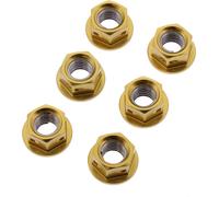 Jeu de 6 écrous couronnes JMP M8x1,25 mm en aluminium couleur or racing