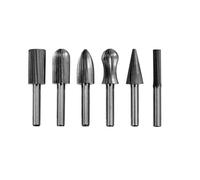 Jeu de 6 fraises à métaux YATO YT-61711, queue 6 mm pour meuleuse droite