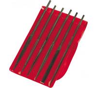 Jeu de 6 limes aiguilles mi-douces LAJ-14 avec trousse - sans manche SAM OUTILLAGE