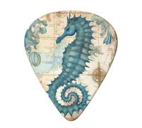 Jeu de 6 médiators Ocean Seahorse avec support, médiators pour guitare acoustique et basse, 0,96 mm