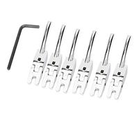 Jeu de 6 Pontets pour Cordes de Guitare, Pièces de Remplacement pour Pont à Tremolo, Couleur Argent - Matériau Métallique Durable, Préserve la Justesse, Accessoires pour Guitare