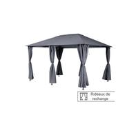 Hespéride - Rideaux pour tonnelle Santorini et Thira Ardoise (6 Rideaux)