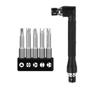 Jeu de 6 tournevis de forme spéciale avec poignée de type L, 50 mm pour embouts CR-V pour croix intérieure triangulaire Y U, tige hexagonale de 6,35 mm pour perceuse électrique, kit d'outils de