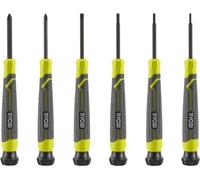 Jeu de 6 tournevis de précision - RYOBI - SL1, SL2, SL3, PH1, PH0, SL2