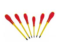 Jeu de 6 tournevis isolés 1000V Fente + Pozidriv - Mob 6217000201