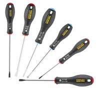 Stanley Jeu de 6 tournevis 0-65-428 FATMAX – Acier, Soft Grip, Anticorrosion, Fabriqué en France