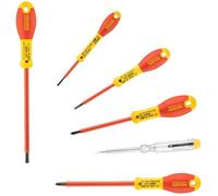 STANLEY 0-65-441 Jeu De Tournevis Isolés Phillips Et Parallèles (6 Pièces) Gamme FATMAX - Fabriqués En France - Lame En Acier - Sablage De L'Empreinte - Poignée Soft Grip - Résistant - Anticorrosion