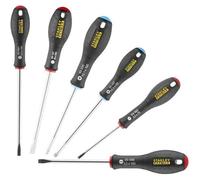 Stanley Jeu de 6 tournevis 0-65-428 FATMAX – Acier, Soft Grip, Anticorrosion, Fabriqué en France