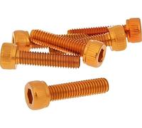 Jeu de 6 vis à six pans creux en aluminium orange - M5x20