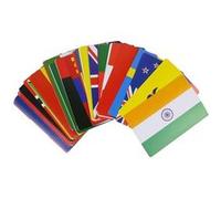 Jeu de 60 cartes éducatives en carton pour apprendre les drapeaux du monde - - ALTOBUY Multicolore