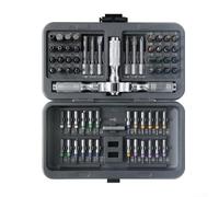 Jeu de 66 tournevis à cliquet avec poignée en T avec mécanisme à 58 dents, embouts hexagonaux en alliage d'acier pour Torx, kit de réparation portable pour bricolage de meubles et d'ordinateur