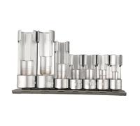 Jeu de 7 clés à douille pour injecteur diesel - 10-19 mm - Entraînement 3/8" et 1/2" - Douille de ligne pour tuyaux ABS, maître-cylindre et capteurs de liquide de refroidissement