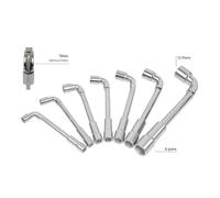 Jeu de 7 clés à pipe débouchées