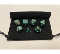 Jeu de 7 dés polyédriques en Acrylique de qualité, D4, D6, D8, D10, D10, D12 et D20, Jeux de rôle, JDR, DND, D&D, RPG (Vert)