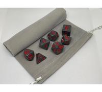 Jeu de 7 dés polyédriques en Acrylique de qualité, D4, D6, D8, D10, D10, D12 et D20, Jeux de rôle, JDR, RPG (Marbre)
