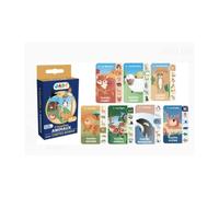 J.A.D.E - Jeu de 7 Familles sur Le Theme des Animaux - Jeu de Cartes - 142121-54 Cartes - Multicolore - Cartonné - Design Français - Puzzle Enfant - Jade - À Partir de 4 Ans