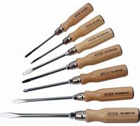 Sam Outillage TW-J7 Jeu de 7 Tournevis manche Bois mécanicien Phillips/pozidriv G