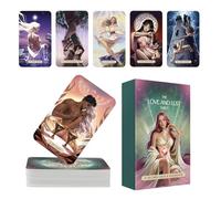 Jeu de 78 cartes de tarot mystique, Oracle Fortune, jeu de divination en papier durable, outil spirituel avec design classique, cartes de méditation pour les réunions de fête et les jeux de groupe