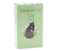 Jeu de 78 cartes de tarot pour jouer et s'amuser - Outil de divination sur le thème des chats - Œuvre d'art originale avec instructions pour débutant (français non garanti) - Cartes porte-bonheur pour