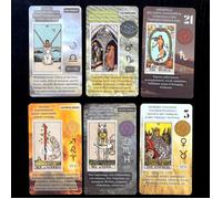 Jeu de 78 cartes - Jeu de cartes de tarot pour débutants avec des mots clés significatifs, Chakra inversé, Co