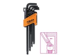Jeu de 8 Clés à 6 pans TORX extra longues Beta 97BTXL SC8 à tête sphérique