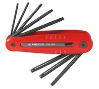 Jeu de 8 clés allen - FACOM - 89R.JM8PB - Torx résistorx - Sur monture - 8-40 mm