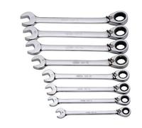 Jeu de 8 clés mixtes à cliquet articulées ultra-maniables 50-CTJ8 SAM OUTILLAGE