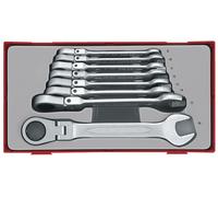 Jeu de 8 clés mixtes racgn. flex 8/19mm - Tc tray Teng Tools TT6508RF