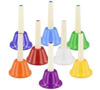 Jeu de 8 cloches musicales métalliques diatoniques, instrument de percussion pour enseignement, chorale d'église, mariage, fête de famille