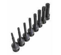 Jeu de 8 douilles à choc 1/2" (12,5 mm) Torx T30-T80