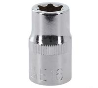 Jeu de 8 douilles métriques femelles 1/2" pour vis Torx (E10-E24), compatible avec clé à cliquet et barre d'extension (E16)