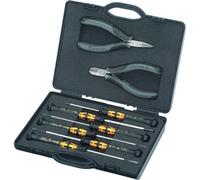 Jeu de 8 outils pour l'électronique 2 pinces et 6 tournevis ESD KNIPEX 00 20 18 ESD