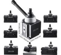 Jeu de 8 porte-outils à changement rapide VEVOR pour petits tours et tours à métaux d'un diamètre de tournage de 10-15 pouces, en acier durable