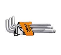 Beta Tools – Jeu de clés mâles 6 pans coudées 96BPC/SC9 – 9 pièces à tête sphérique