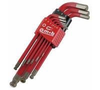 Jeu de 9 clés allen - 6 pans - tête sphérique aimantée MOB