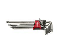 KS Tools - Jeu de clés Allen 151.2800 - 1,5–10 mm, 9 clés, acier trempé, tête sphérique, étui