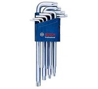 Bosch Professional – Set de 9 clés coudées Torx (10,0–50,0 mm)