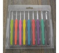 Jeu De 9 Crochets Aluminium Ergonomiques Poignée Silicone - Kit Tricot Sans Douleur Pour Toutes Laines Juego Ganchillos Aluminio Ergonómicos Mango Silicona Tejer Sin Dolor Para Todo Tipo Lanas